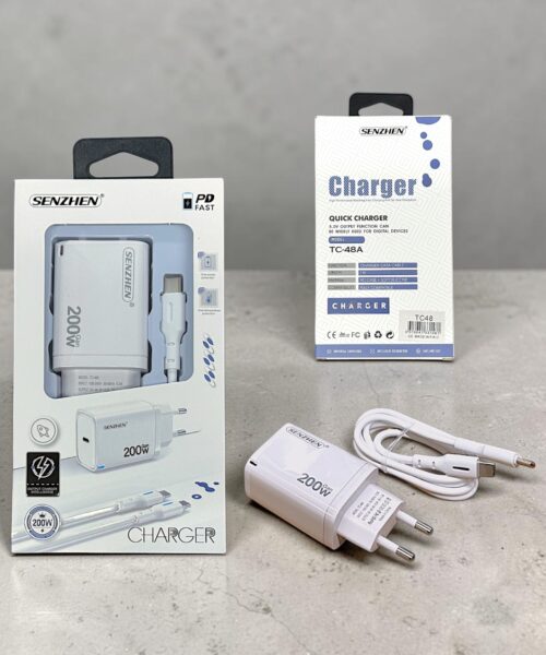 Φορτιστής Καλώδιο Σετ Usb-C to Usb-C 200W TC-48A